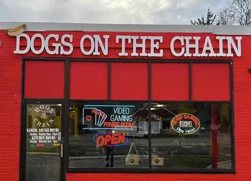 Dogs on the Chain & Gaming Lounge store front
