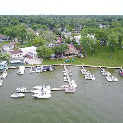 Lupa's Marina aerial exterior